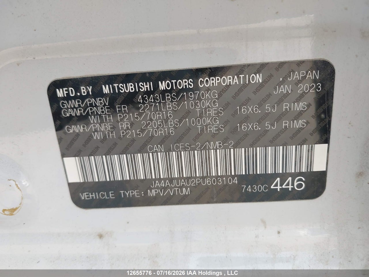 2023 MITSUBISHI RVR thumbnail 10