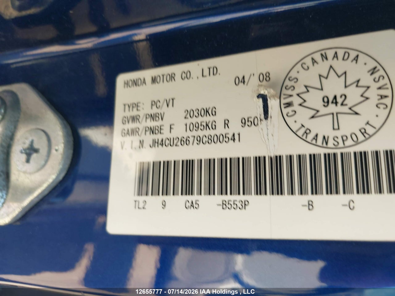 2009 ACURA TSX thumbnail 10