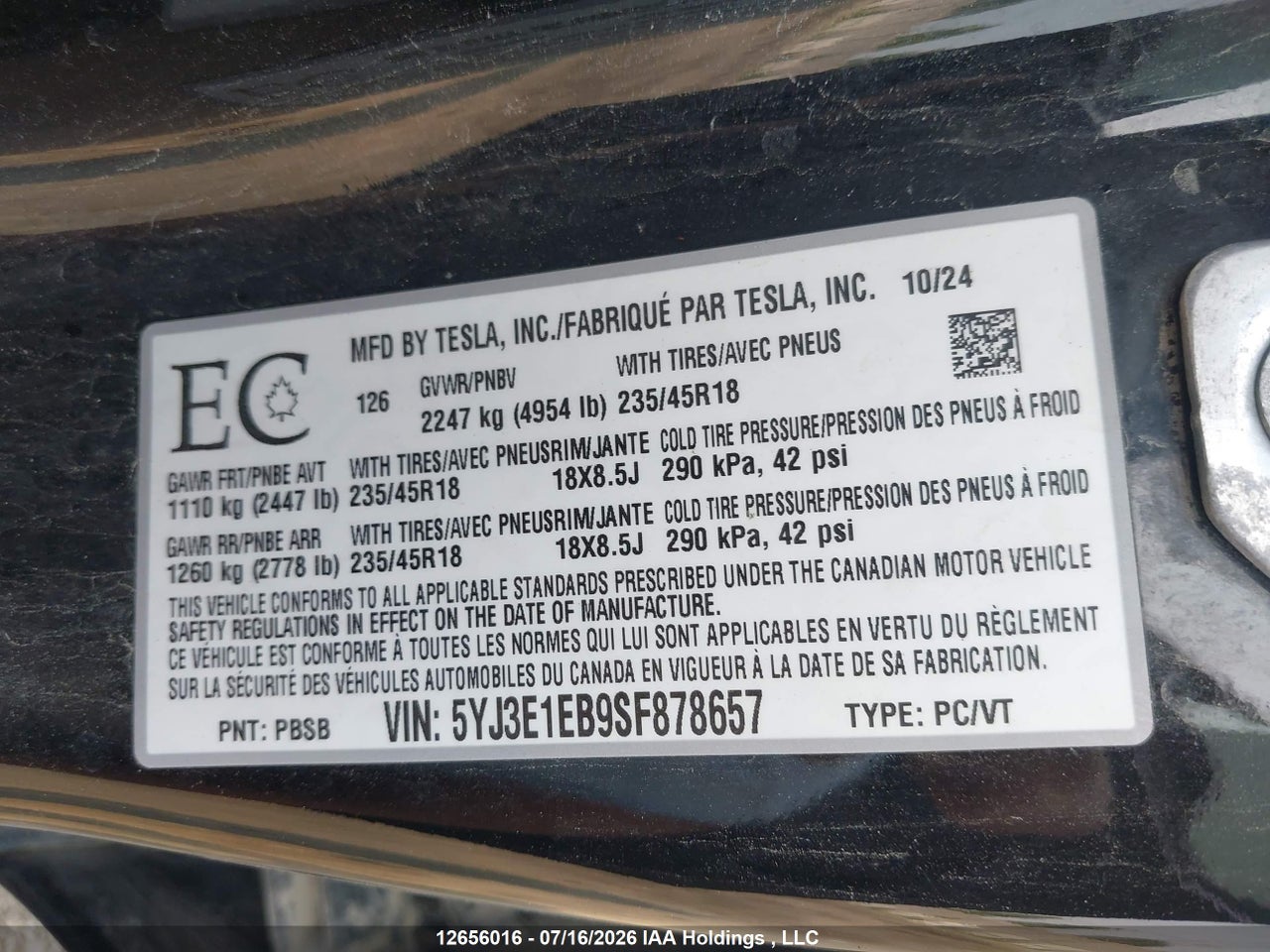 2025 TESLA MODEL 3 thumbnail 10