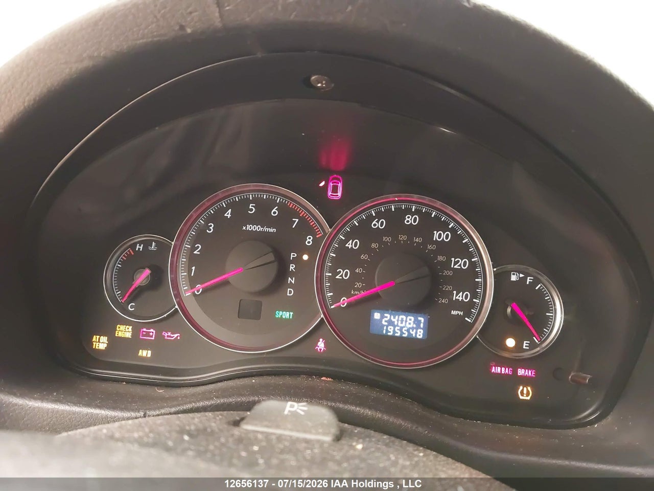 2008 SUBARU OUTBACK 2.5I thumbnail 8