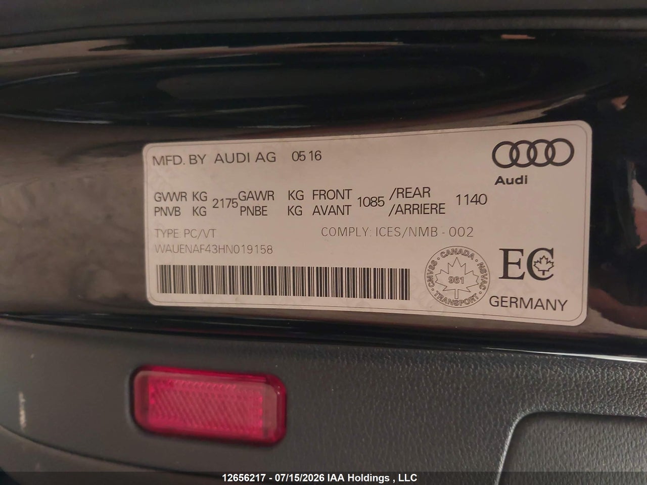 2017 AUDI A4 2.0T PROGRESSIV thumbnail 10