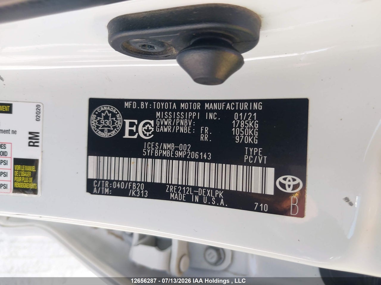 2021 TOYOTA COROLLA LE thumbnail 10