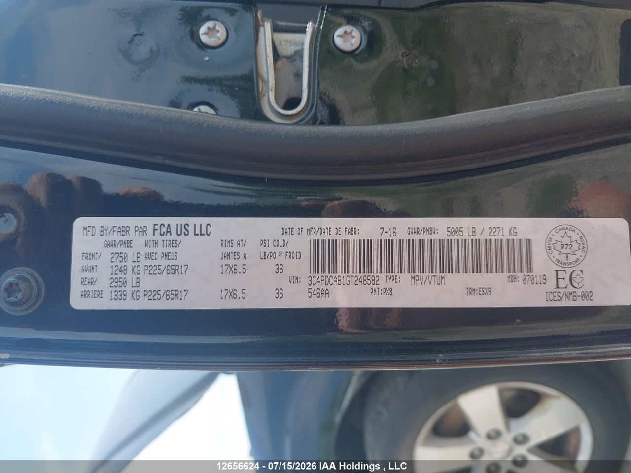 2016 DODGE JOURNEY SE thumbnail 10