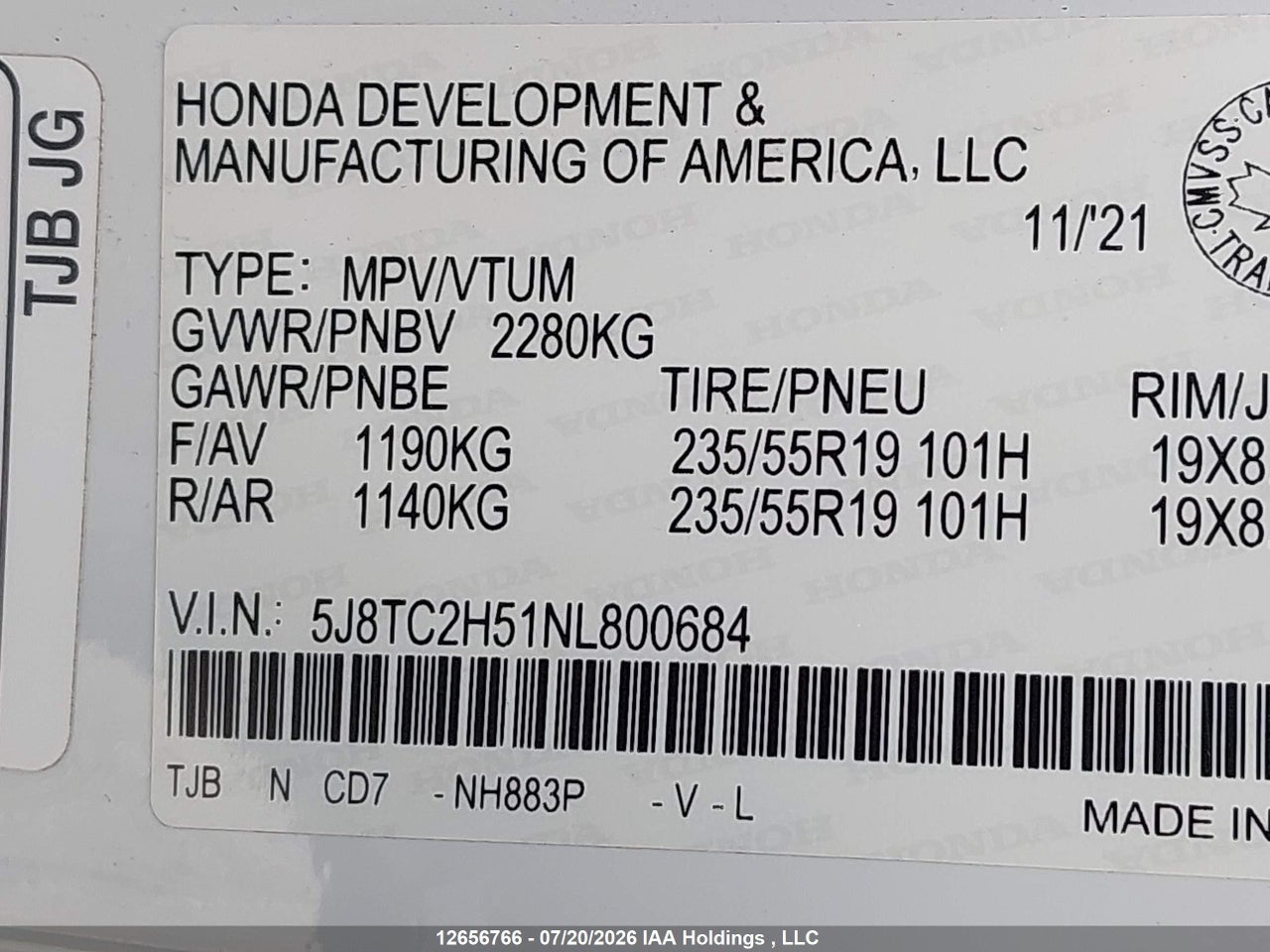 2022 ACURA RDX TECHNOLOGY thumbnail 10