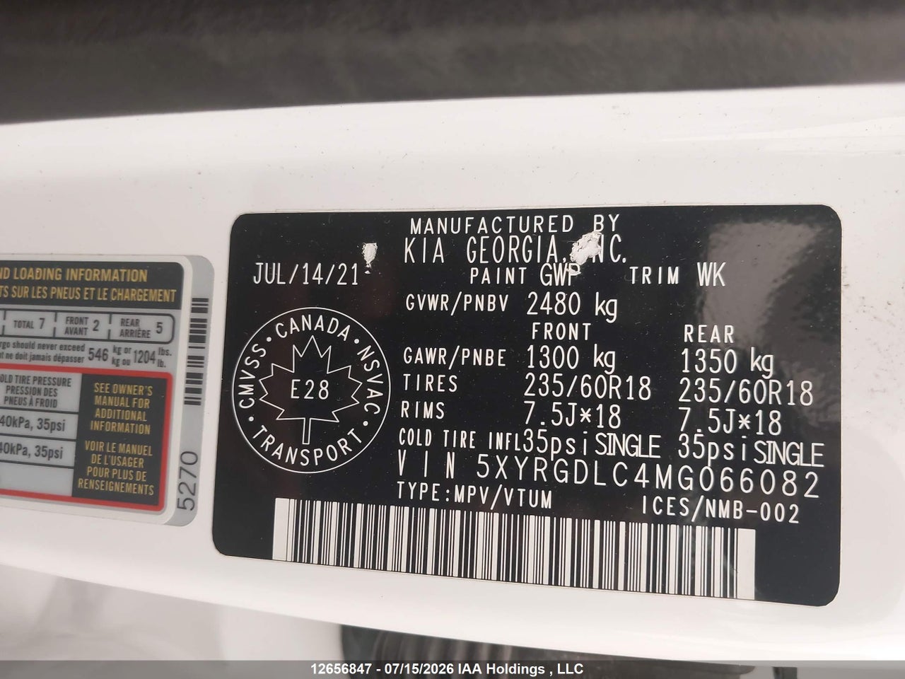 2021 KIA SORENTO 2.5L LX PREMIUM/2.5L LX+/2.5T EX/2.5T EX+ thumbnail 10