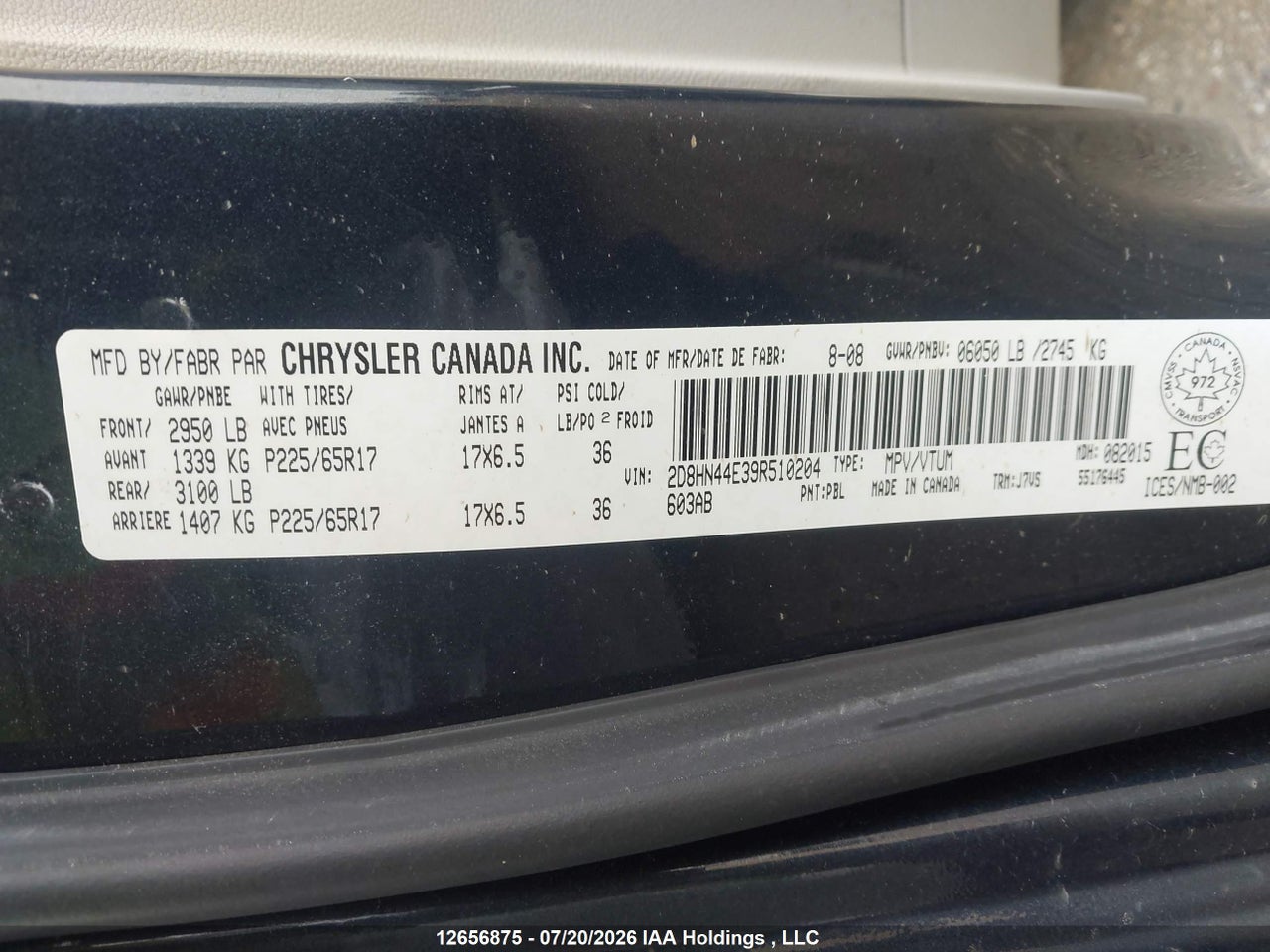 2009 DODGE GRAND CARAVAN SE thumbnail 10