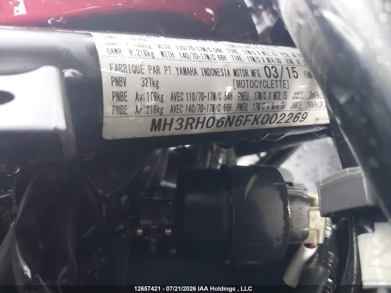 2015 YAMAHA YZF R3 thumbnail 11