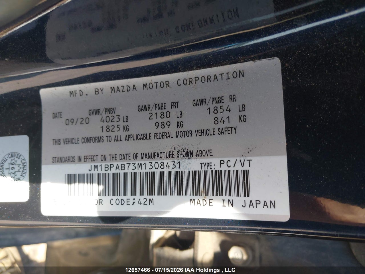 2021 MAZDA MAZDA3 GX thumbnail 10
