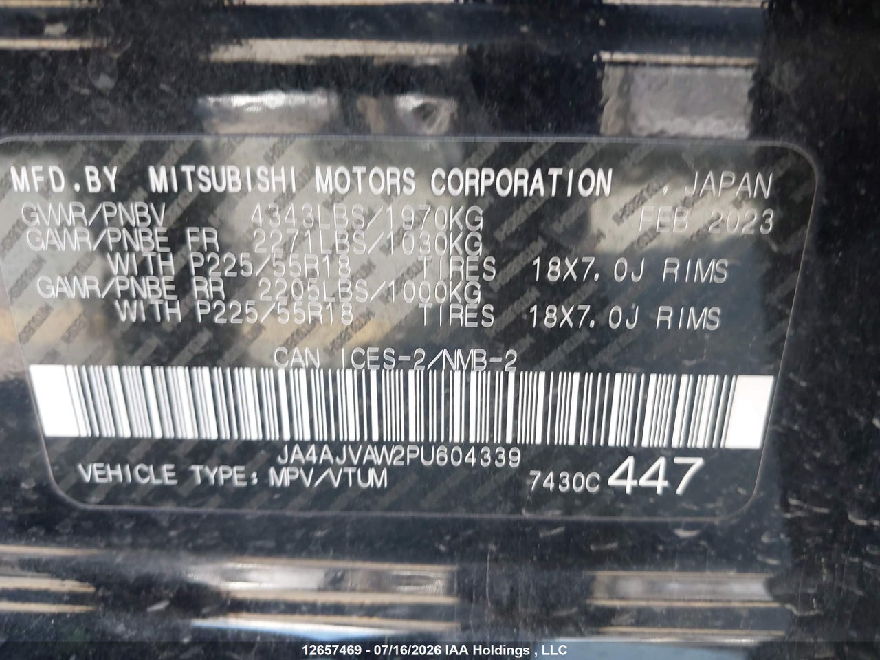 2023 MITSUBISHI RVR GT/LE/SE/SEL thumbnail 10