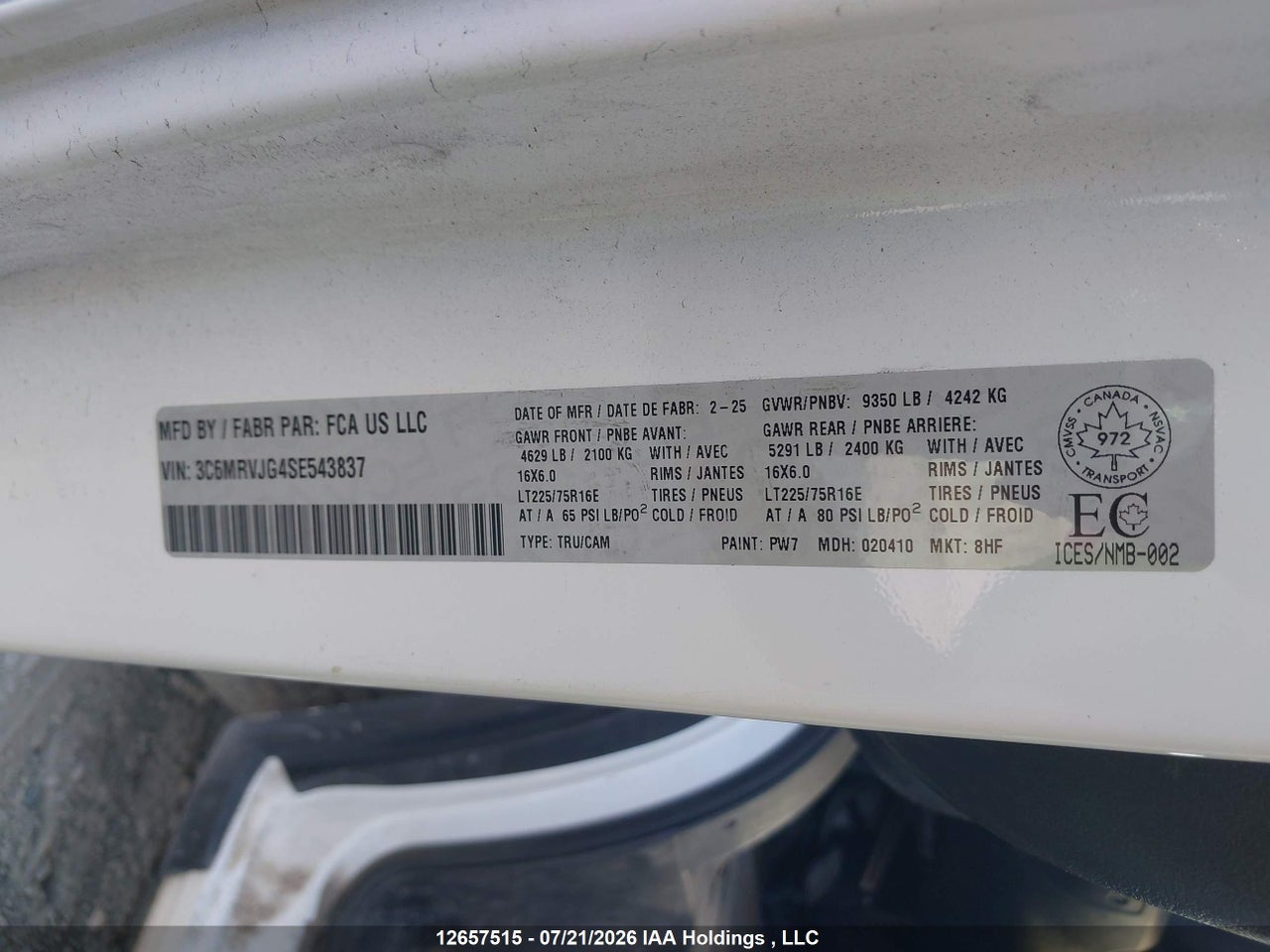 2025 RAM PROMASTER 3500 3500 HIGH thumbnail 10