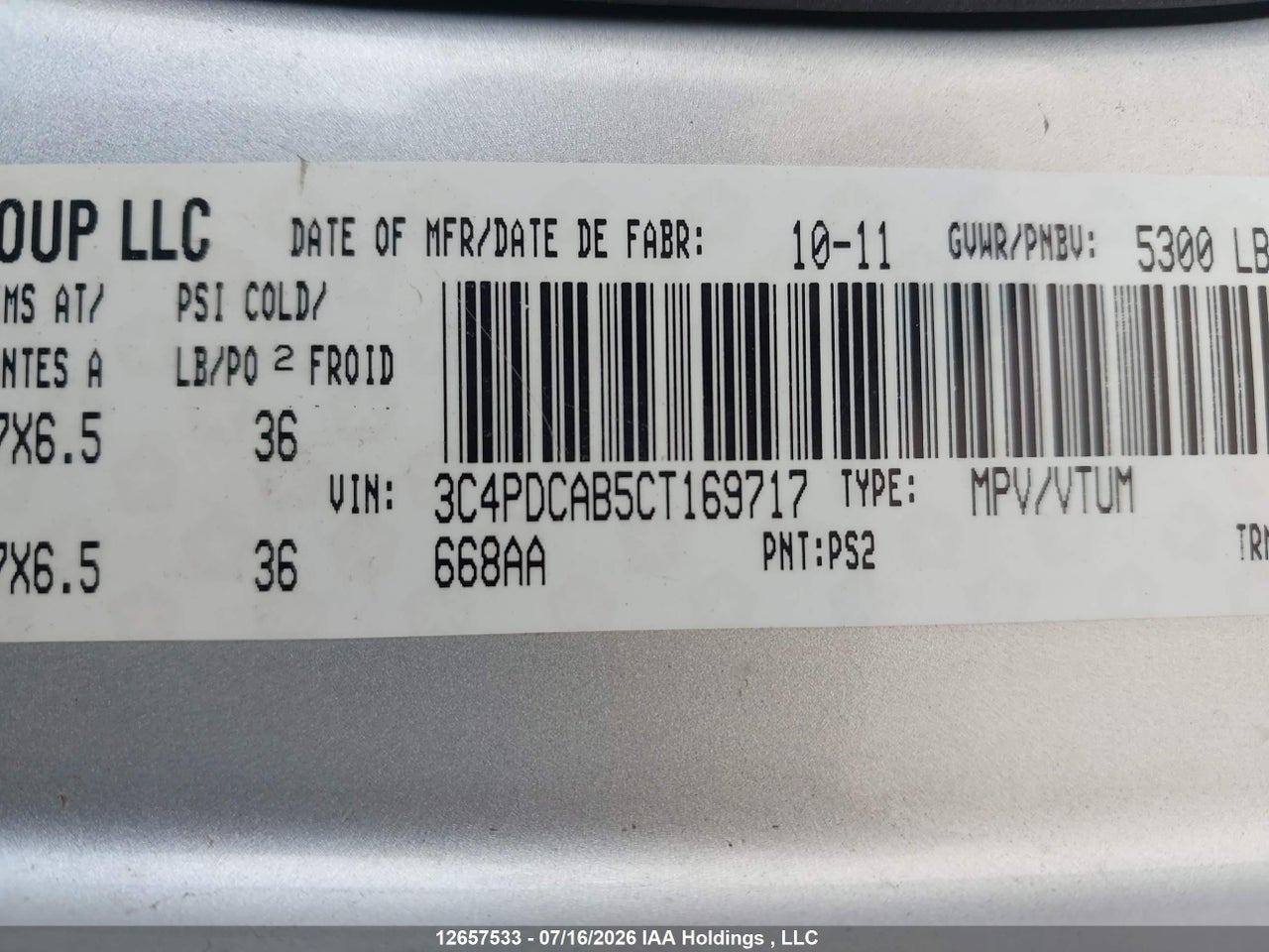 2012 DODGE JOURNEY SE thumbnail 10