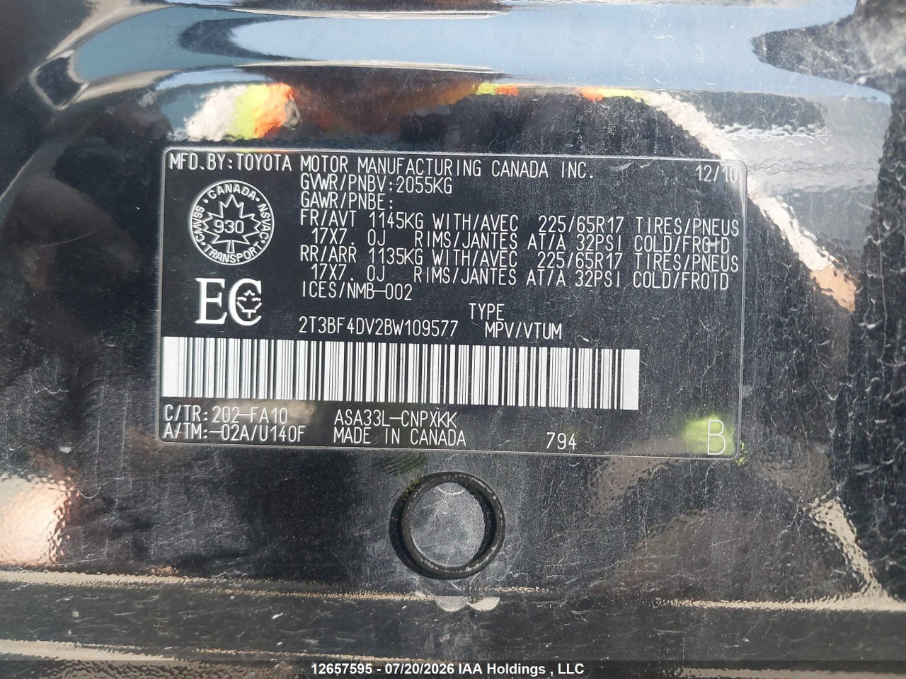 2011 TOYOTA RAV4 EV thumbnail 10