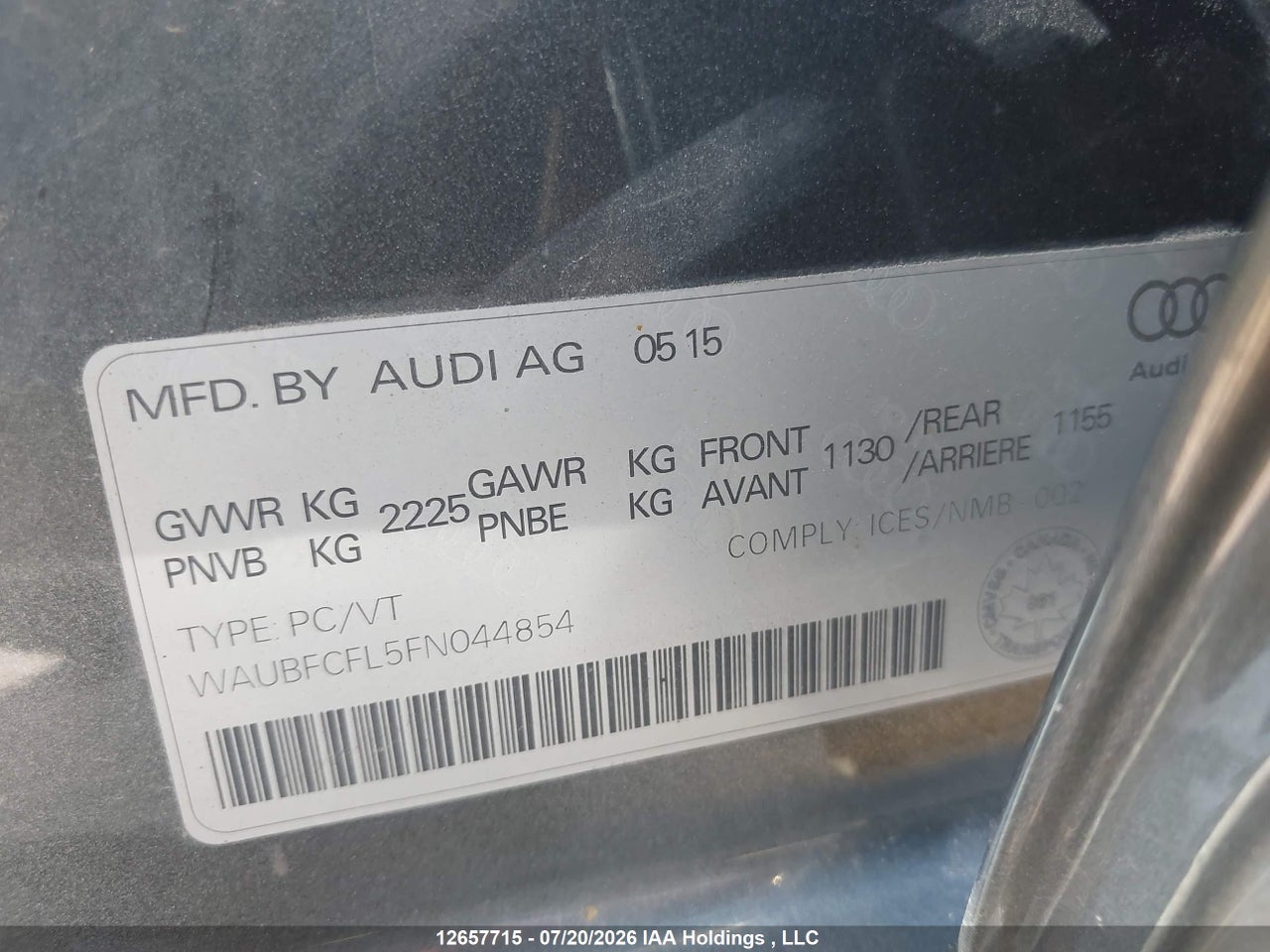 2015 AUDI A4 2.0T KOMFORT PLUS thumbnail 10