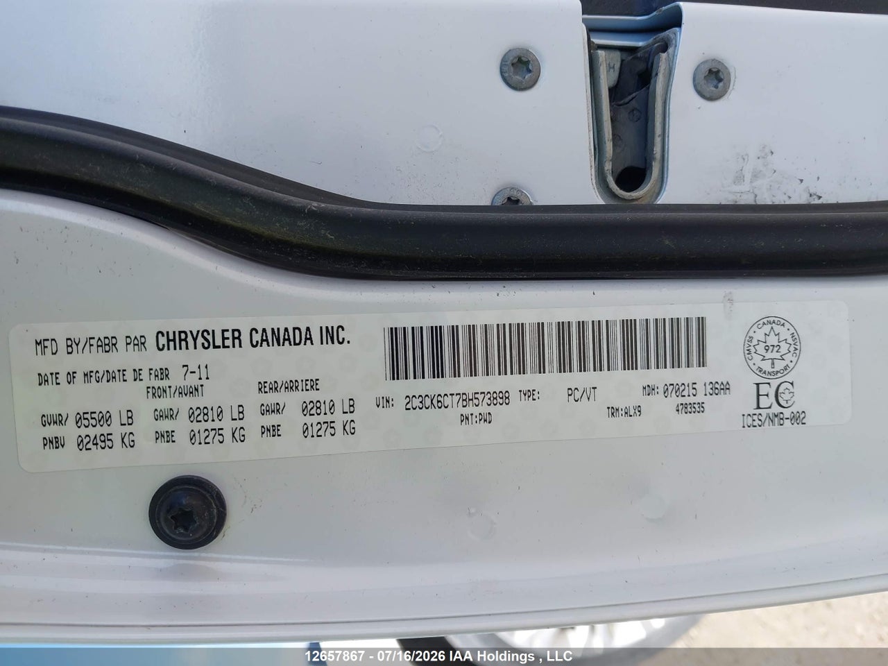 2011 CHRYSLER 300C thumbnail 10
