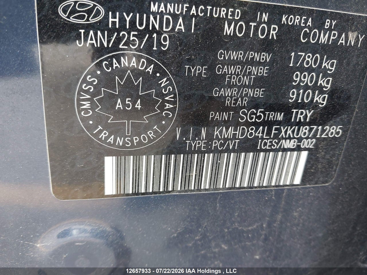 2019 HYUNDAI ELANTRA PREFERRED thumbnail 10