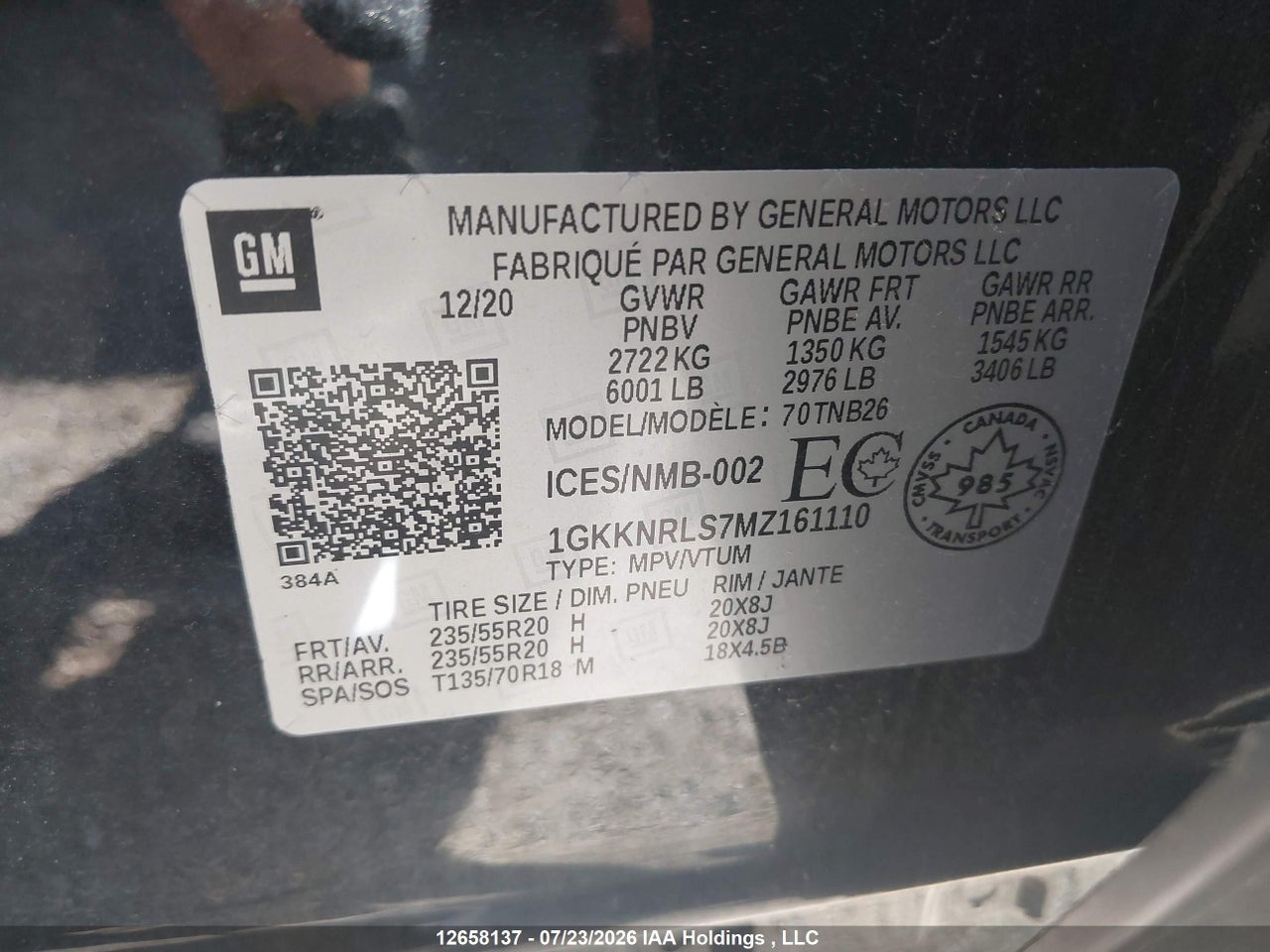 2021 GMC ACADIA SLE thumbnail 10