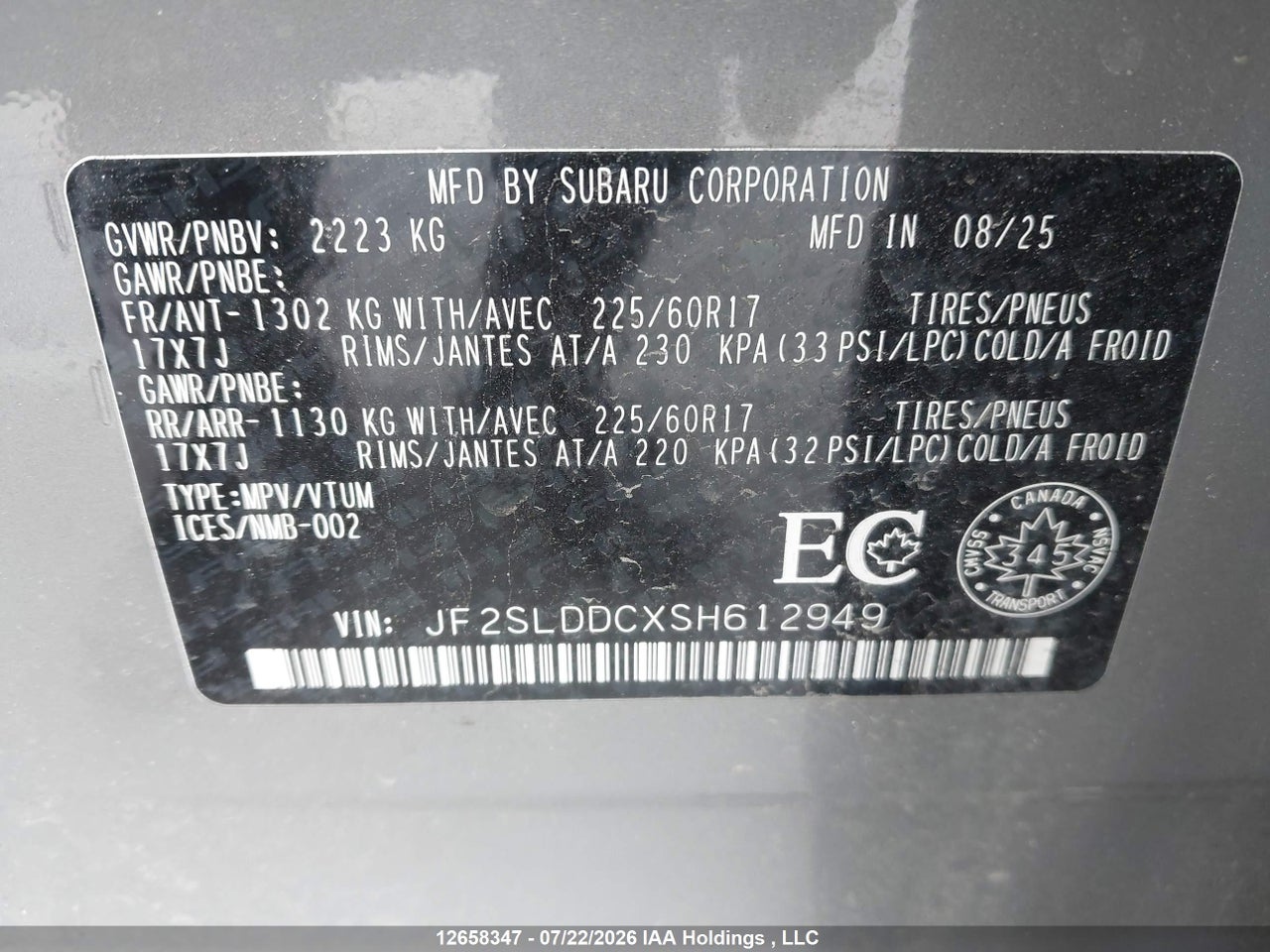 2025 SUBARU FORESTER TOURING thumbnail 10