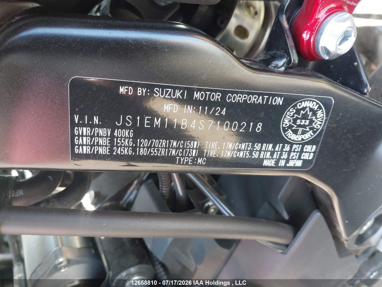 2025 SUZUKI GSX800 R thumbnail 11