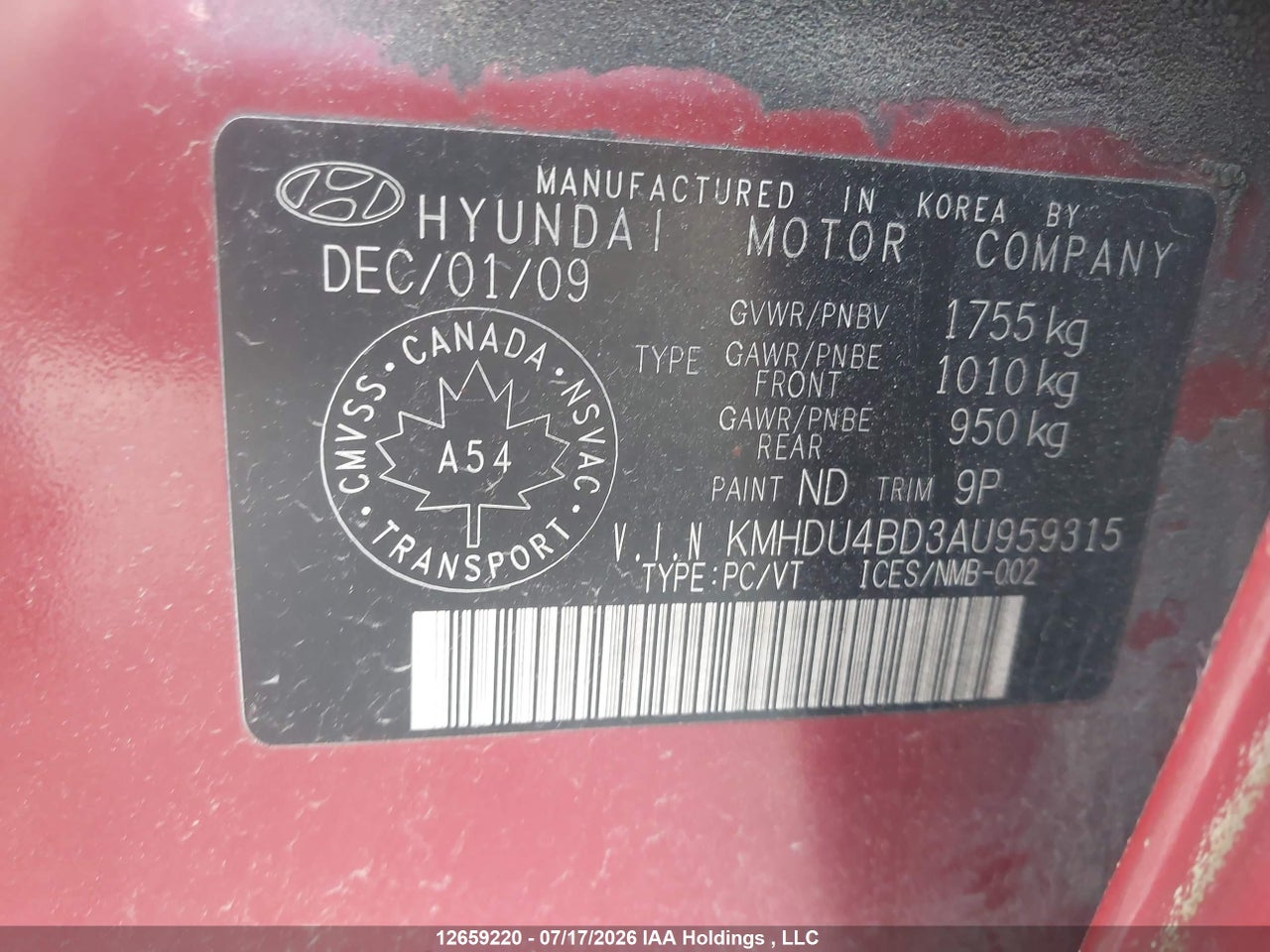 2010 HYUNDAI ELANTRA GL thumbnail 10