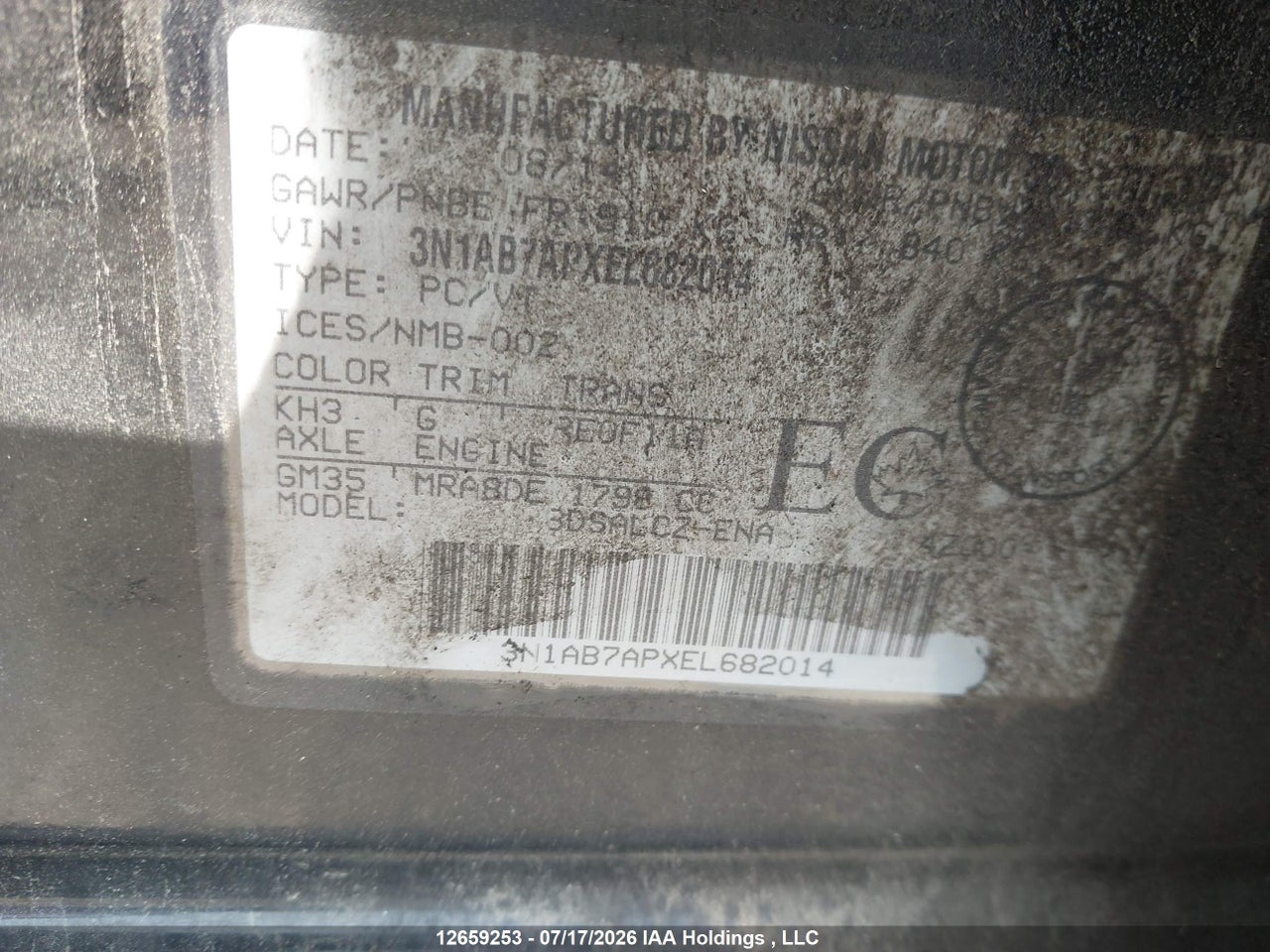2014 NISSAN SENTRA thumbnail 10