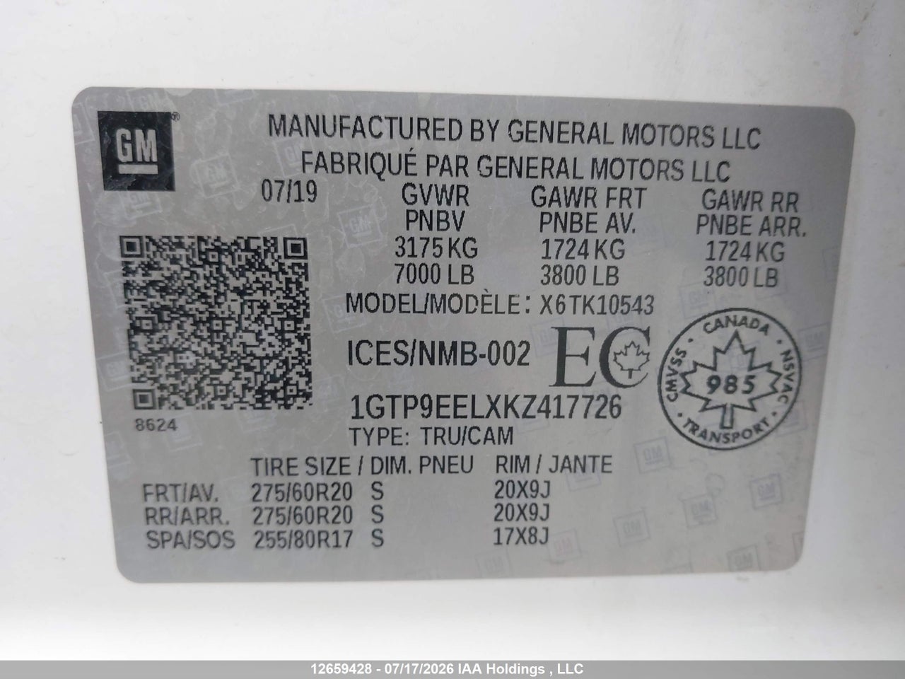 2019 GMC SIERRA K1500 AT4 thumbnail 10