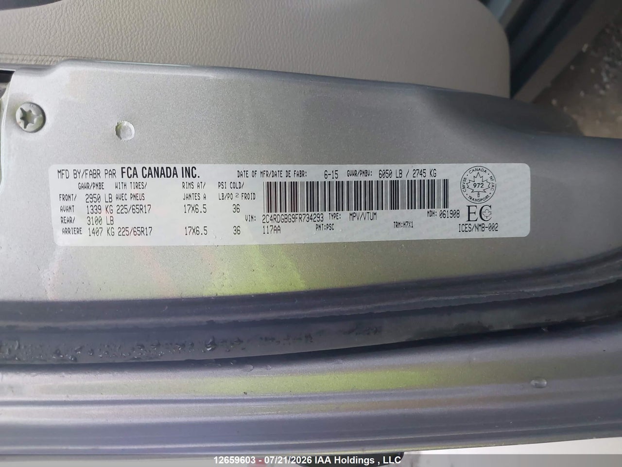 2015 DODGE GRAND CARAVAN SE/SXT thumbnail 10