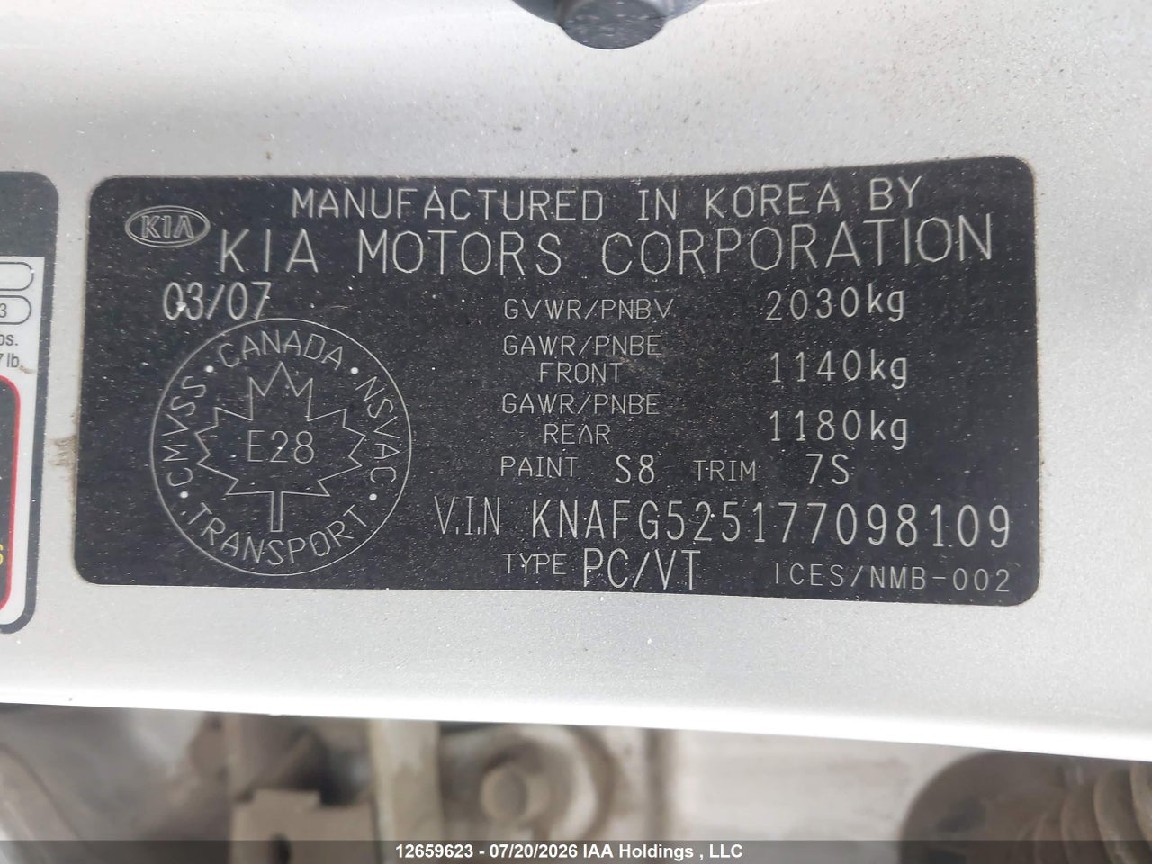 2007 KIA RONDO LX/EX thumbnail 10