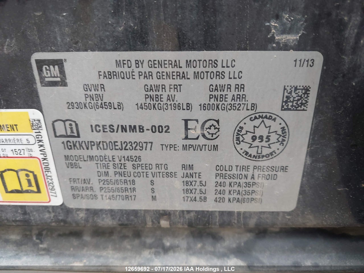 2014 GMC ACADIA SLE thumbnail 10
