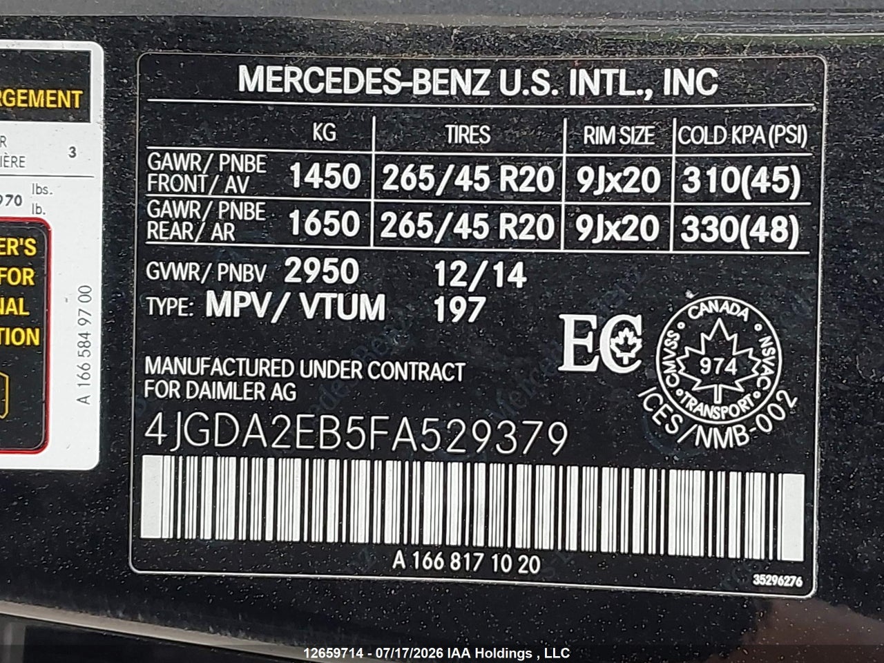 2015 MERCEDES BENZ ML 350 BLUETEC thumbnail 10