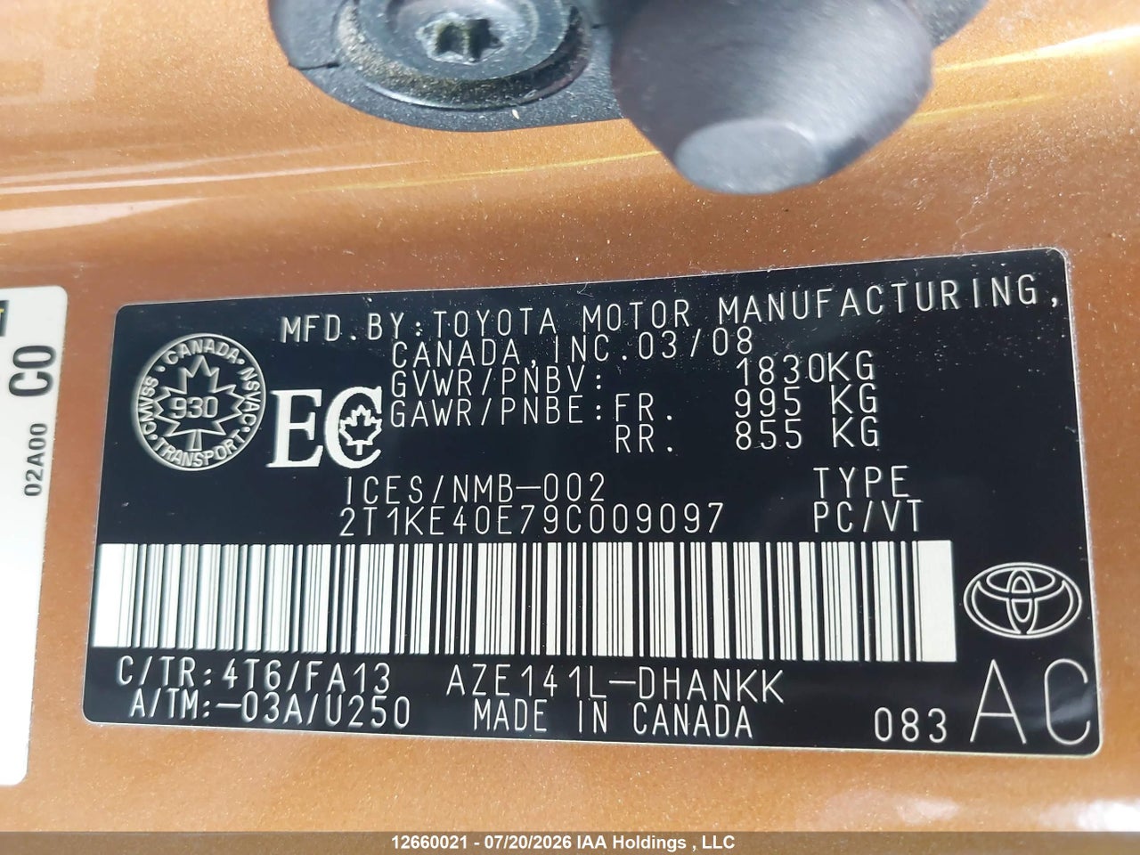 2009 TOYOTA Matrix XR thumbnail 10