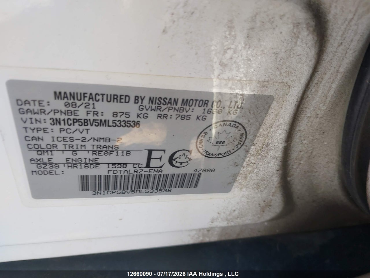 2021 NISSAN KICKS S thumbnail 10