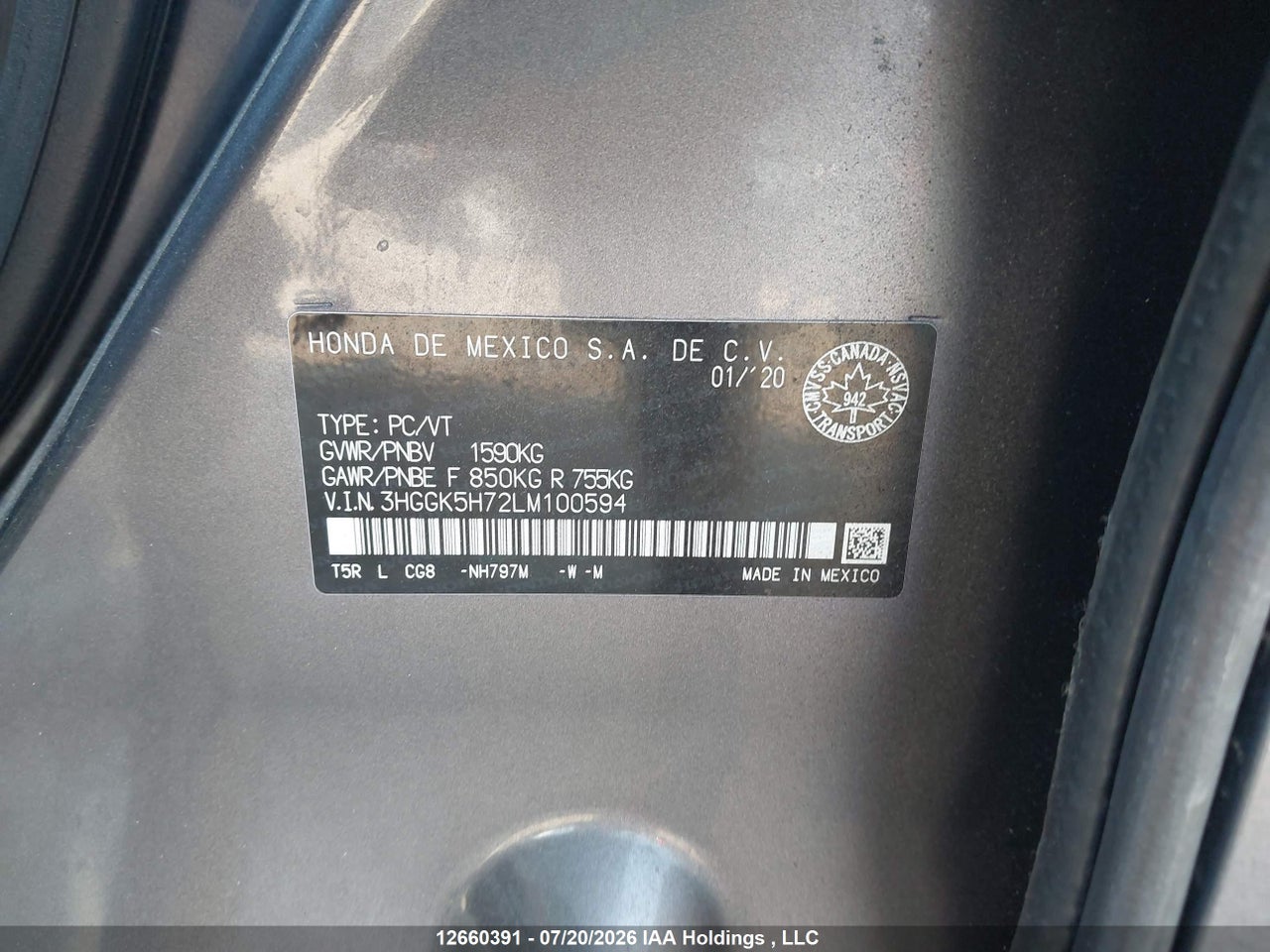 2020 HONDA FIT EX thumbnail 10