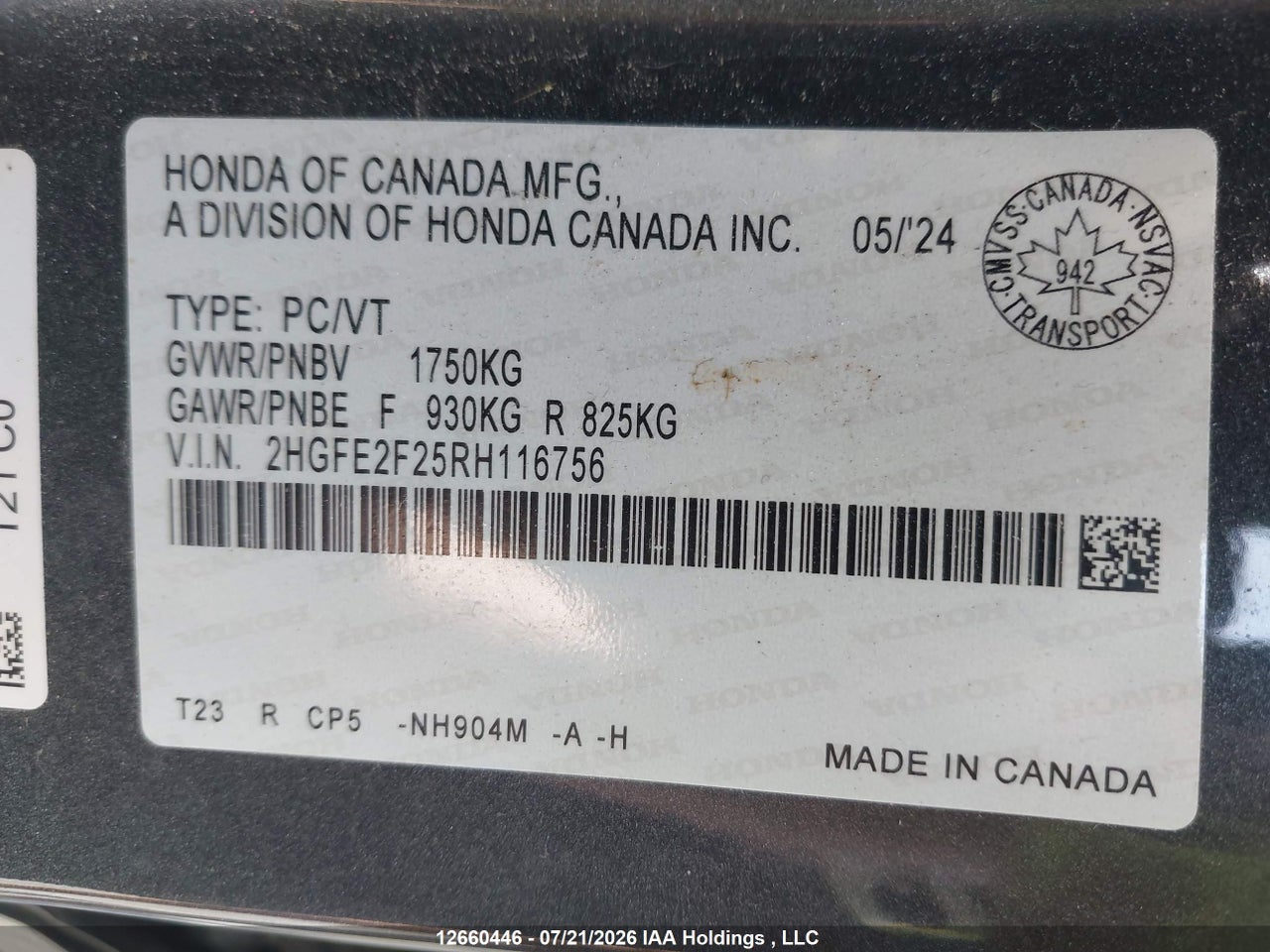 2024 HONDA CIVIC LX-B thumbnail 10