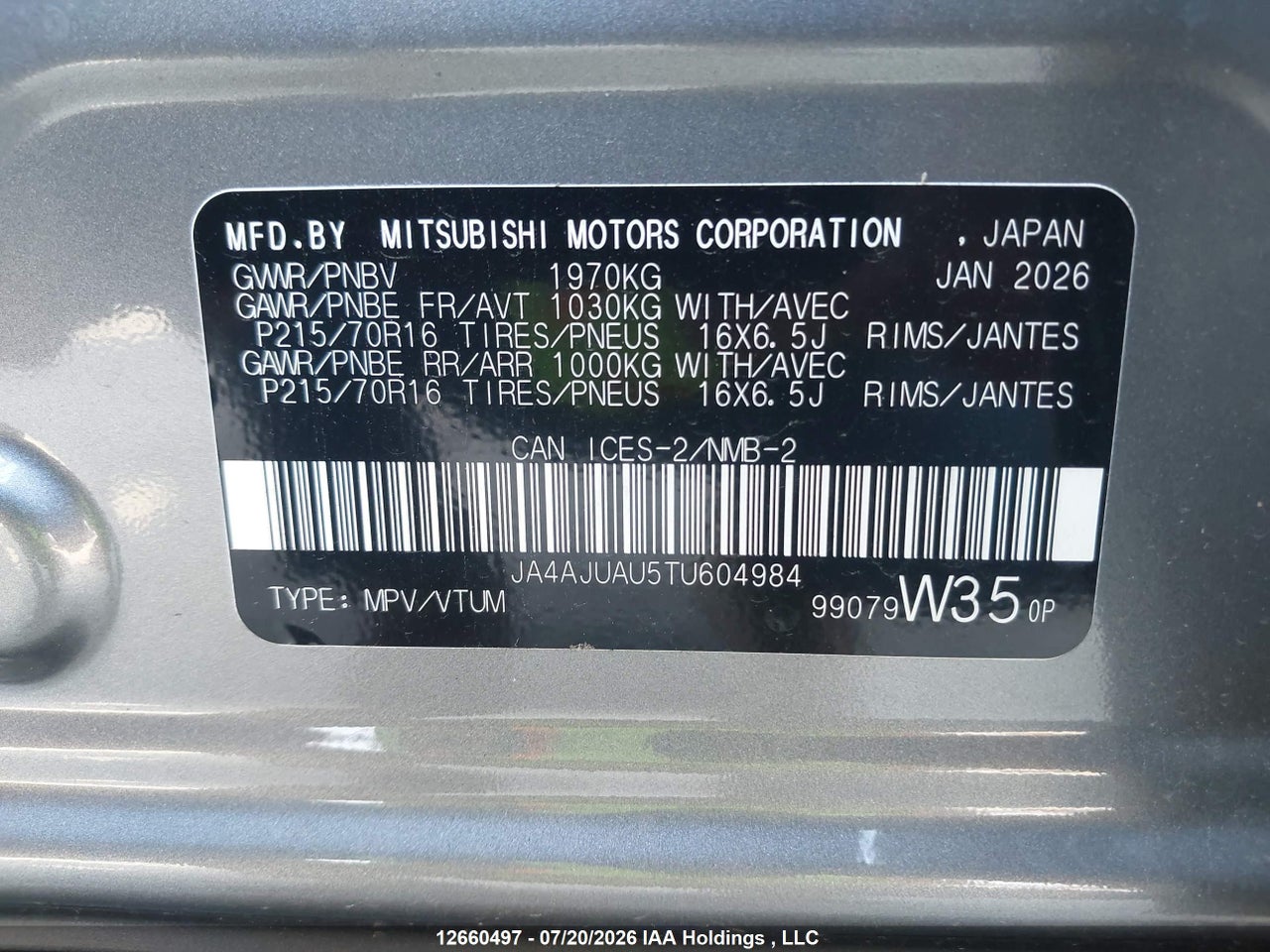2026 MITSUBISHI RVR ES thumbnail 10
