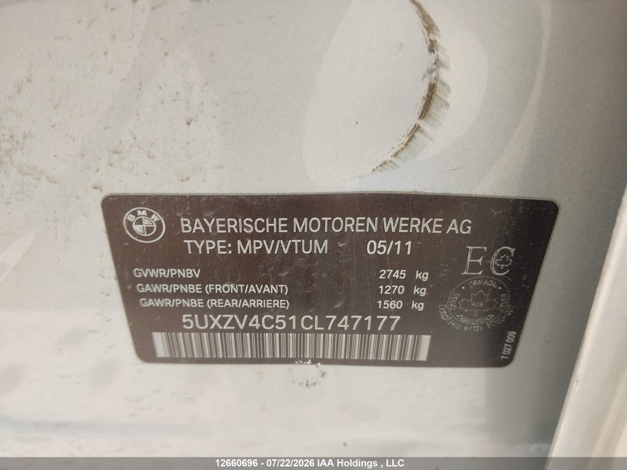 2012 BMW X5 XDRIVE35I thumbnail 10