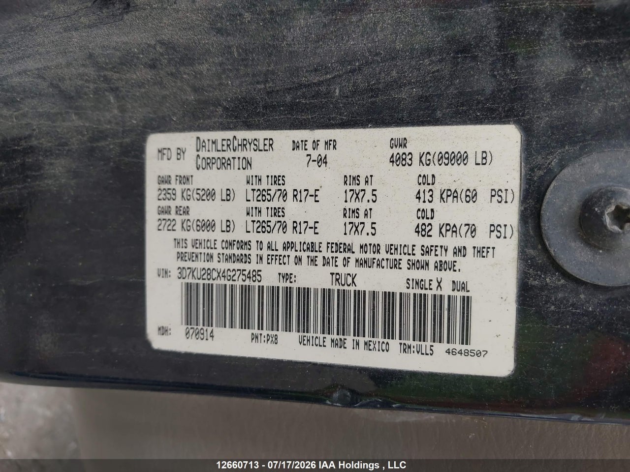 2004 DODGE RAM 2500 ST/SLT thumbnail 10