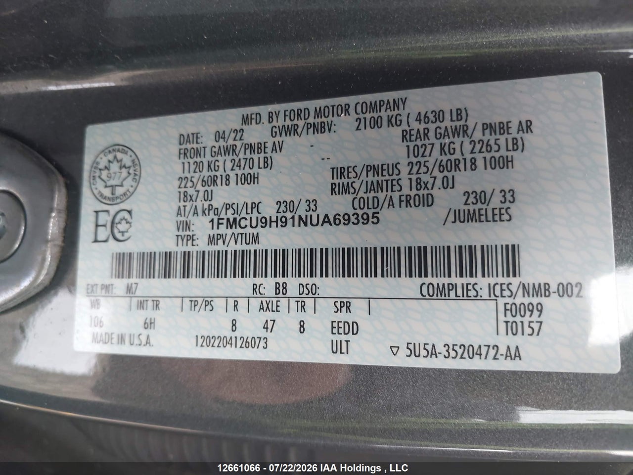 2022 FORD ESCAPE SEL thumbnail 10