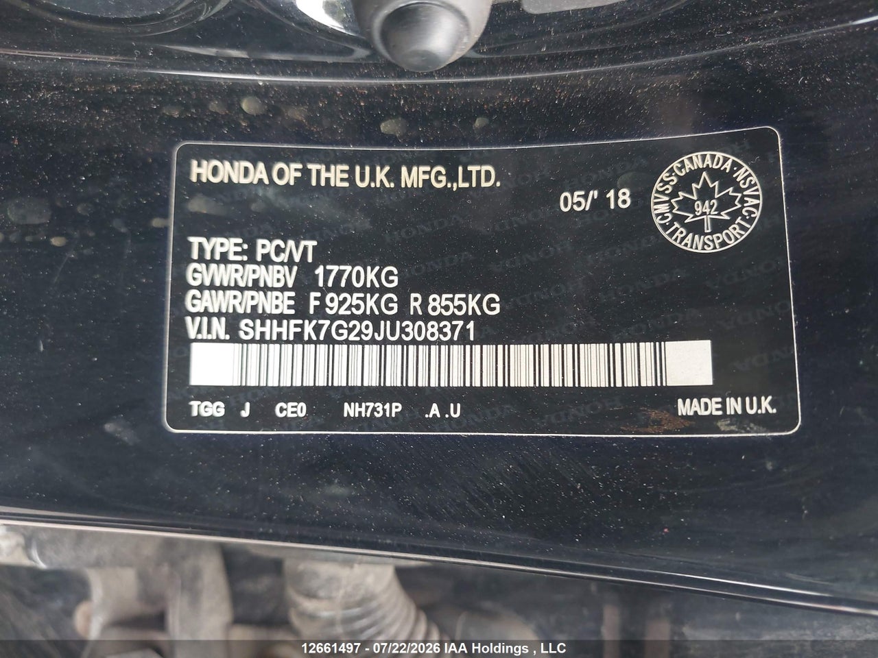 2018 HONDA CIVIC LX thumbnail 10