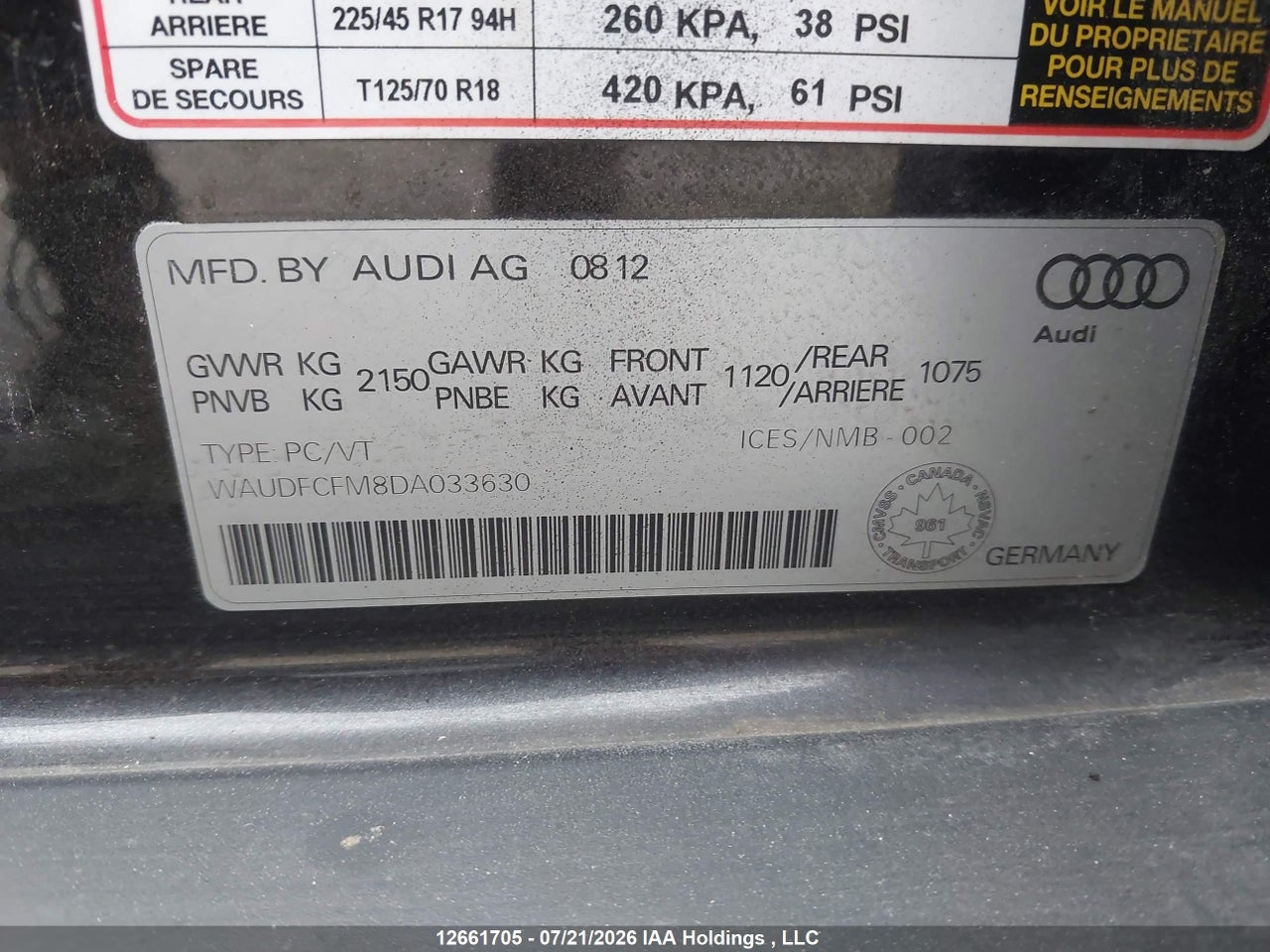 2013 AUDI A3 thumbnail 10