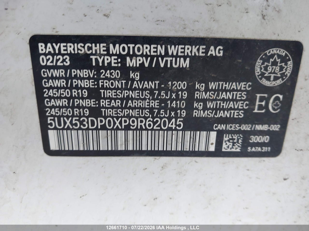 2023 BMW X3 XDRIVE30I thumbnail 10