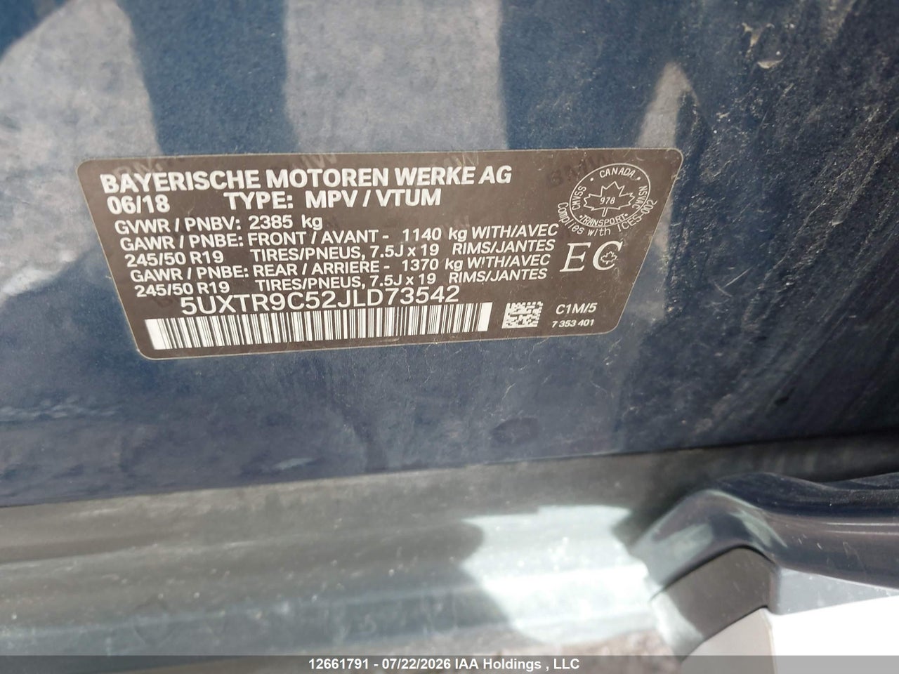 2018 BMW X3 XDRIVE30I thumbnail 10