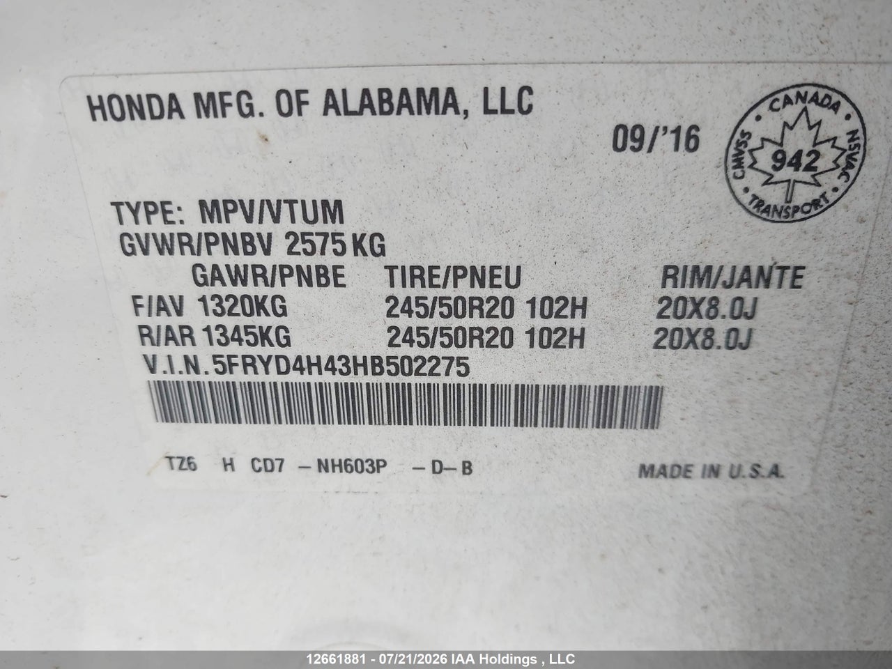 2017 ACURA MDX NAVIGATION PACKAGE thumbnail 10