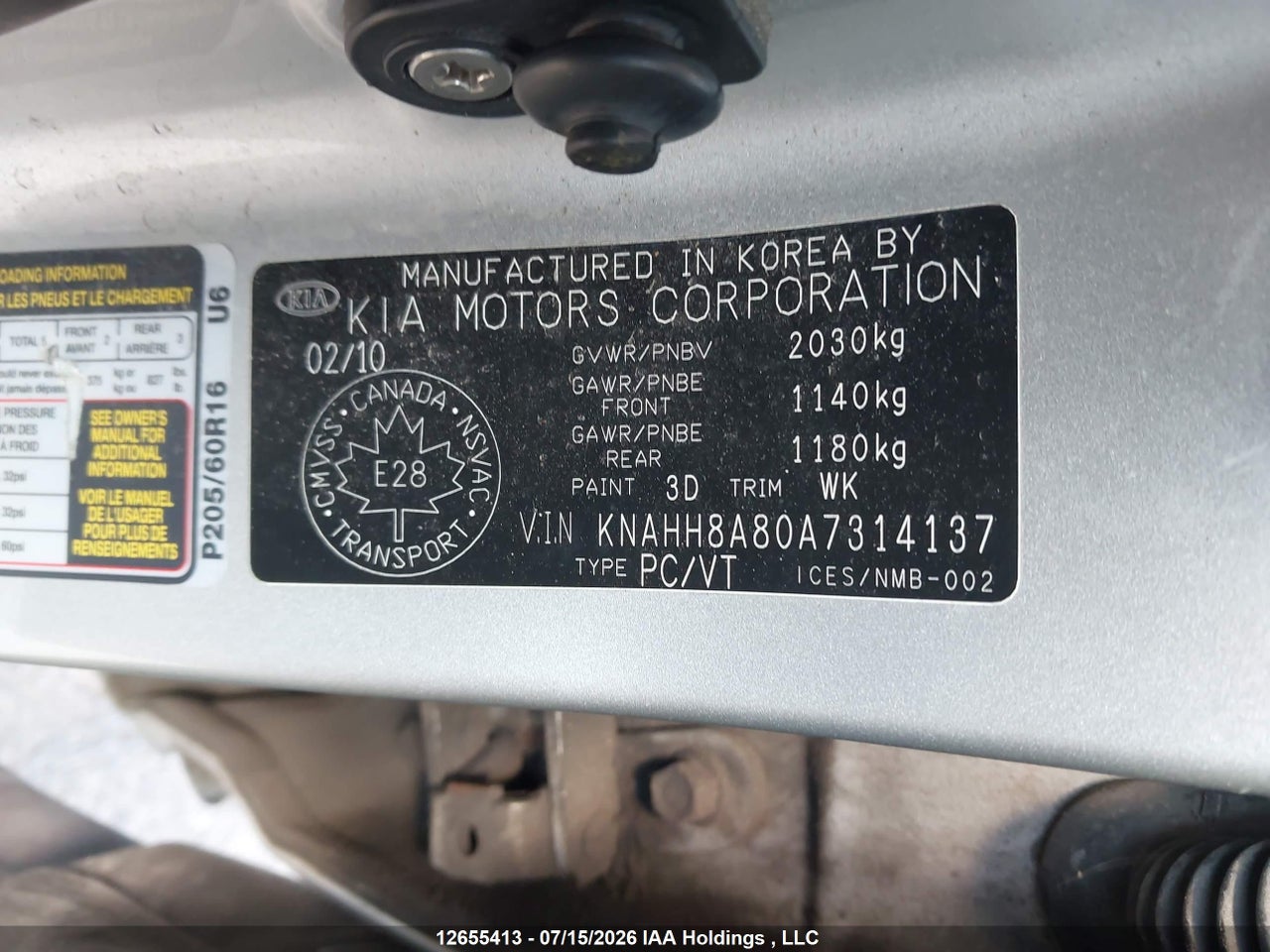 2010 KIA RONDO EX/EX-PREMIUM thumbnail 10