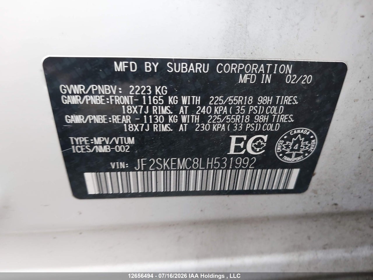 2020 SUBARU FORESTER SPORT thumbnail 10