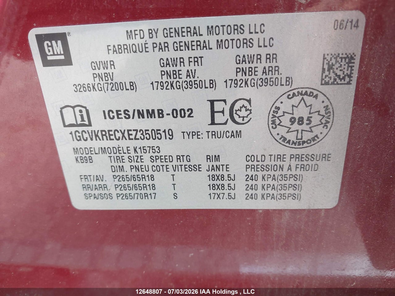 2014 CHEVROLET SILVERADO 1500 1LT/2LT thumbnail 10