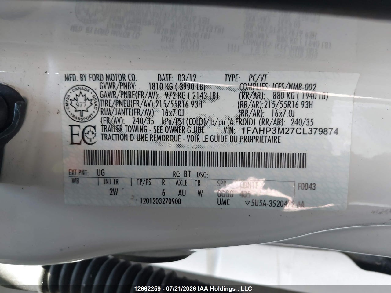 2012 FORD FOCUS SEL thumbnail 10