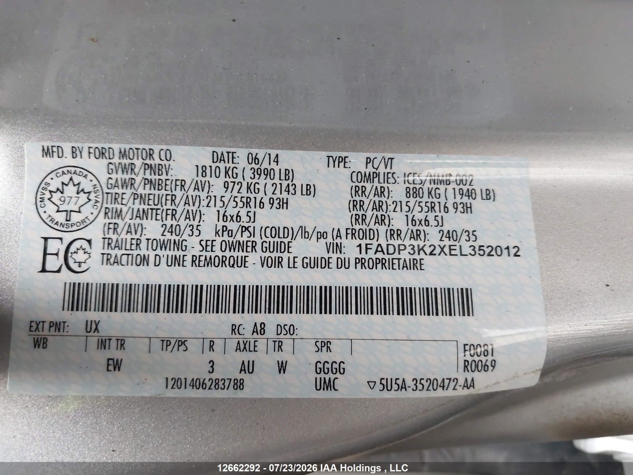 2014 FORD FOCUS SE thumbnail 10