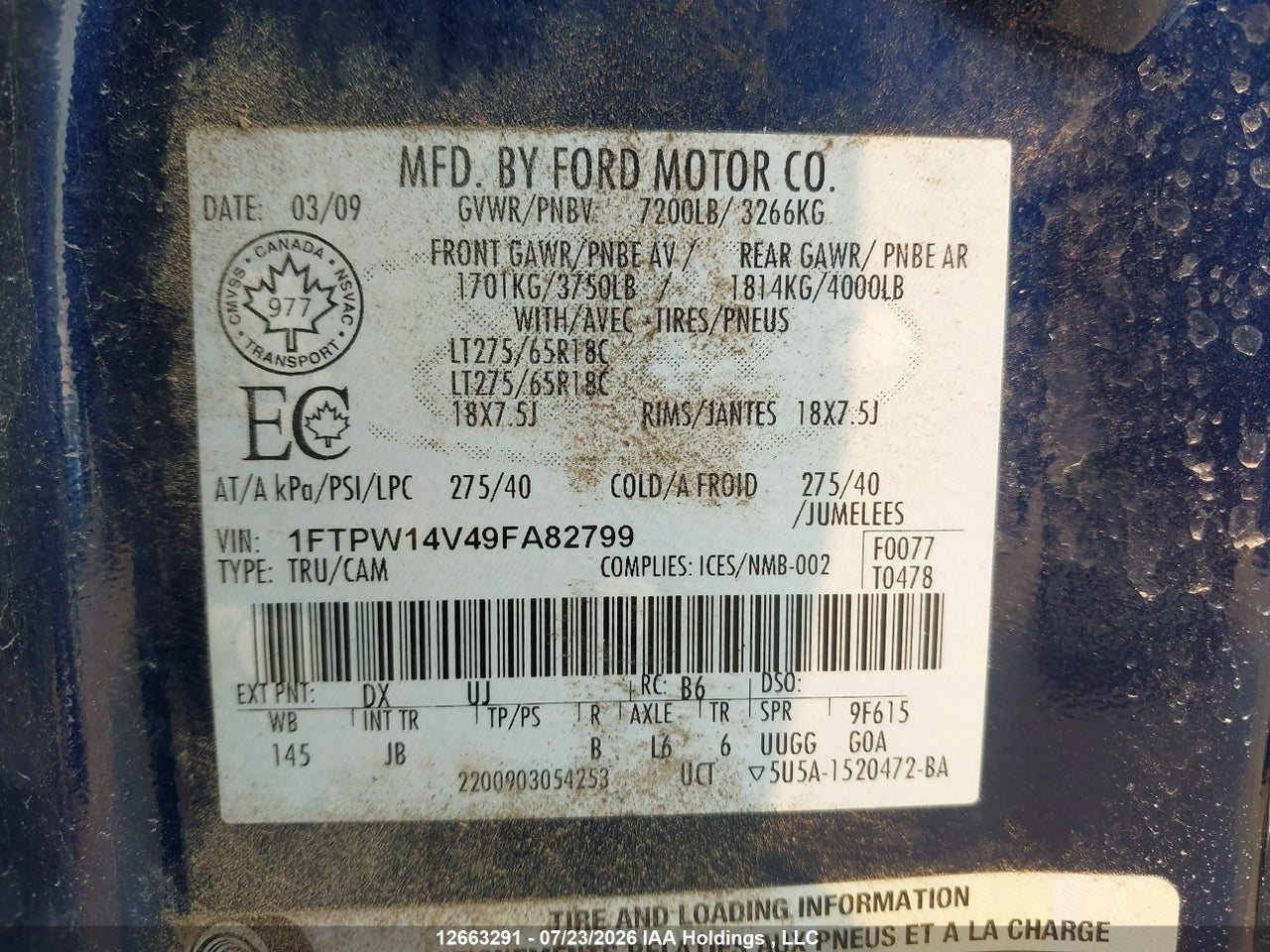 2009 FORD F150 SUPERCREW thumbnail 10