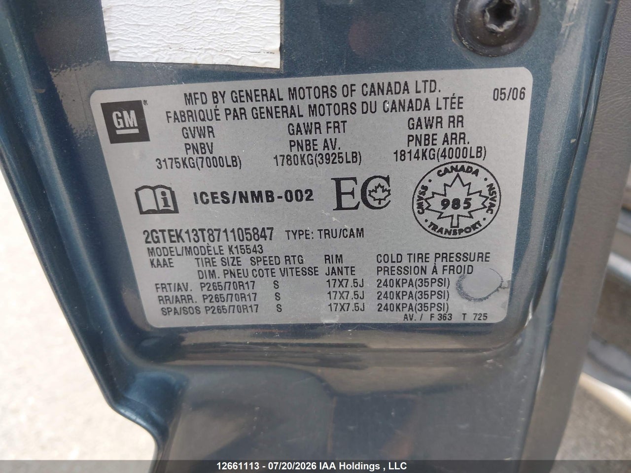 2007 GMC SIERRA 1500 SLE/SLT thumbnail 10