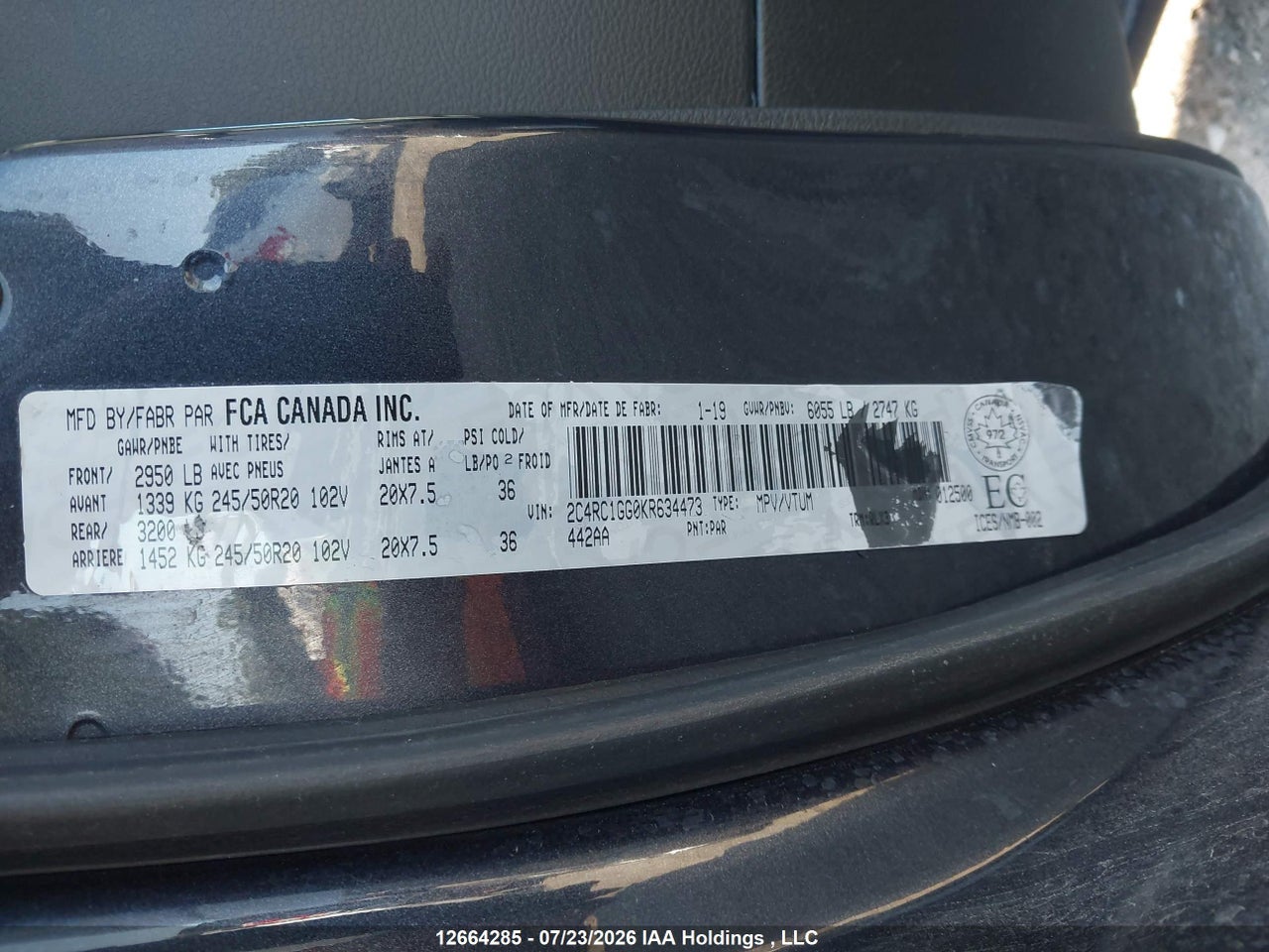2019 CHRYSLER PACIFICA LIMITED thumbnail 10